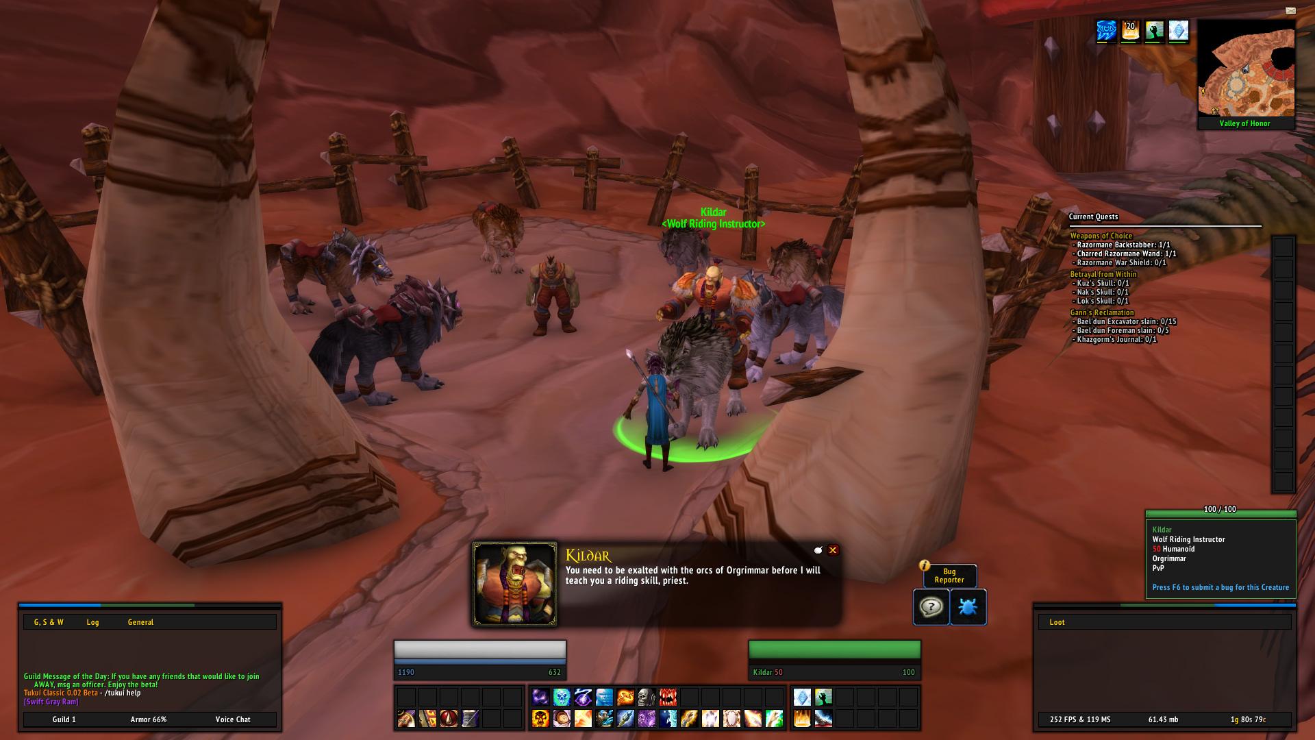 How to find the riding and flying instructor in orgrimmar and