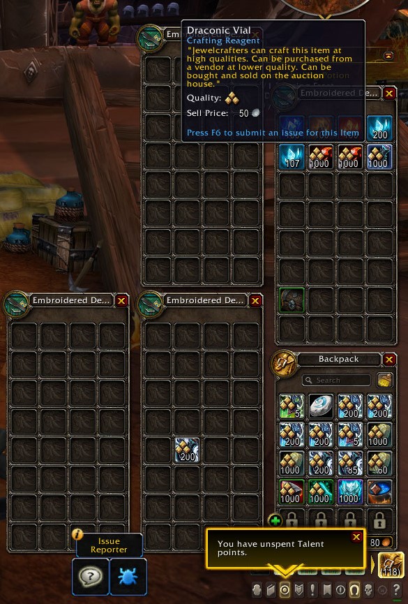 Save Valuable Inventory Space with Profession Items Stacking Up to 200/ ...