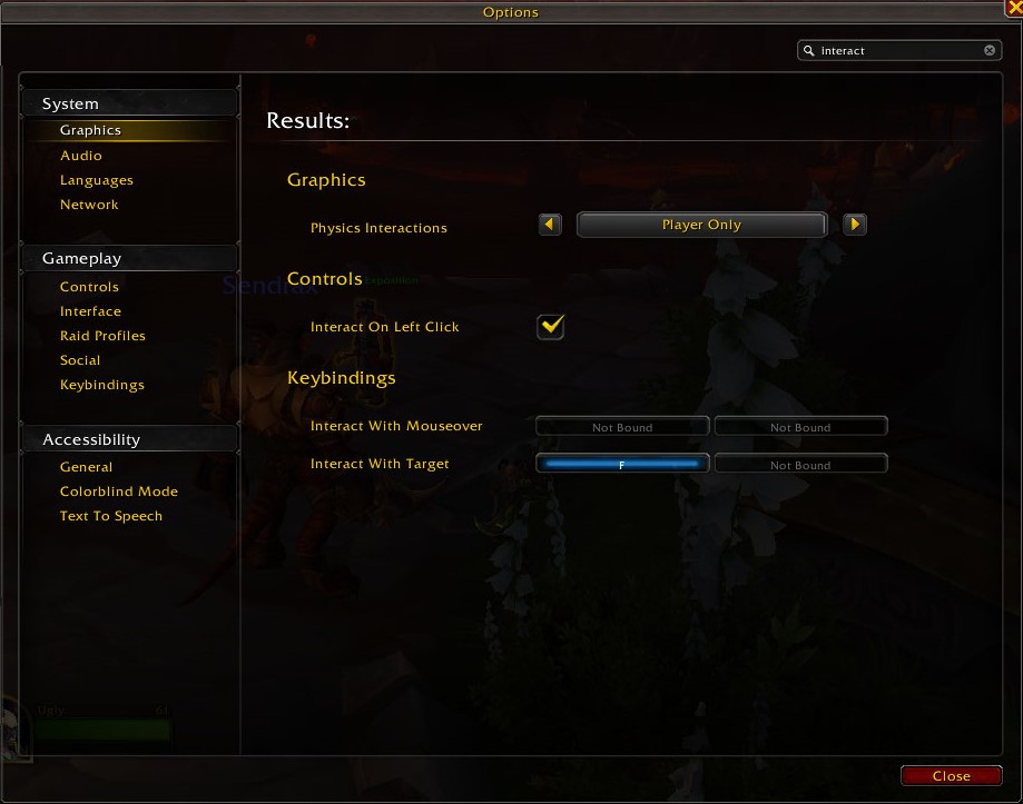 Interact with Target Accessibility Option Improved with Targeting in